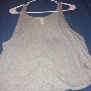 Grey tank crop top